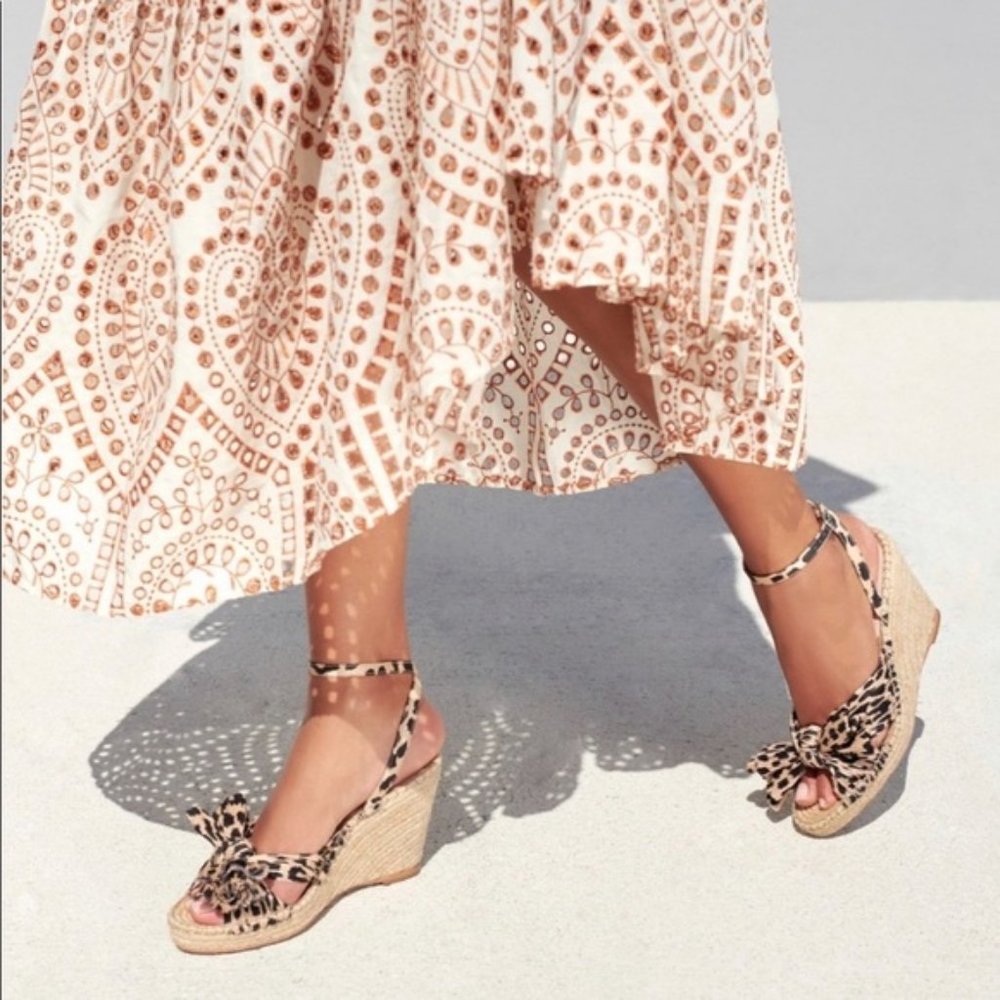 Loeffler Randall Leopard Print Espadrille Wedges